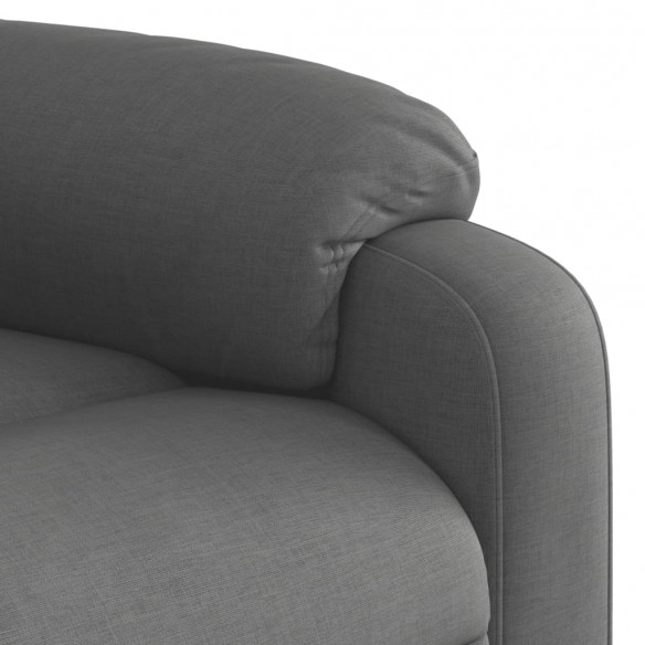 Fauteuil inclinable de massage électrique gris foncé tissu