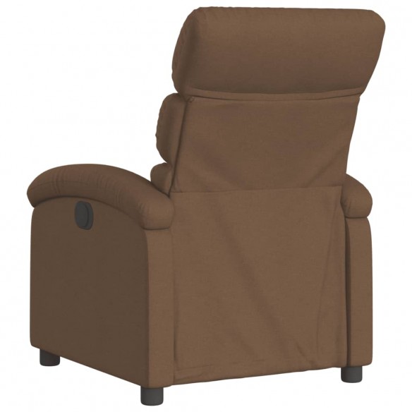 Fauteuil inclinable électrique Marron Tissu