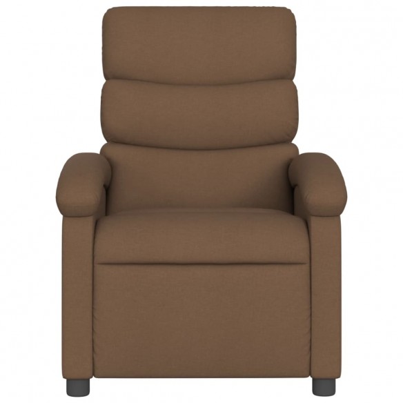 Fauteuil inclinable électrique Marron Tissu