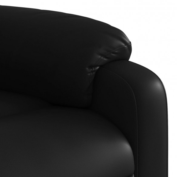 Fauteuil de massage inclinable électrique noir similicuir