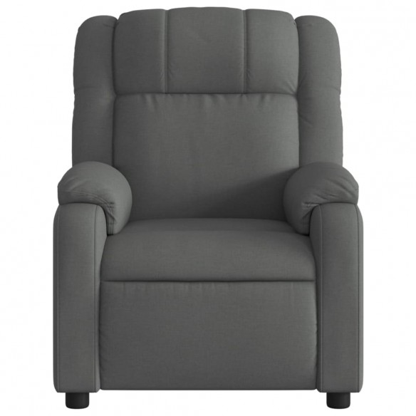 Fauteuil inclinable de massage électrique gris foncé tissu