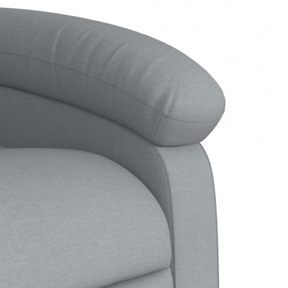 Fauteuil de massage inclinable électrique gris clair tissu