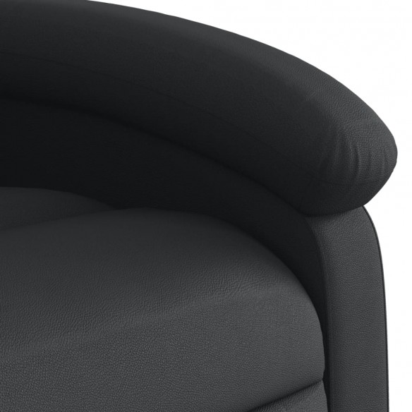 Fauteuil de massage inclinable électrique noir cuir véritable