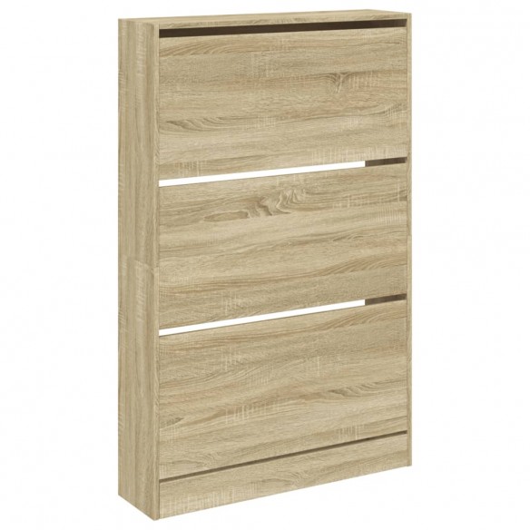 Armoire à chaussures chêne sonoma 80x21x125,5cm bois ingénierie