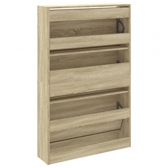 Armoire à chaussures chêne sonoma 80x21x125,5cm bois ingénierie