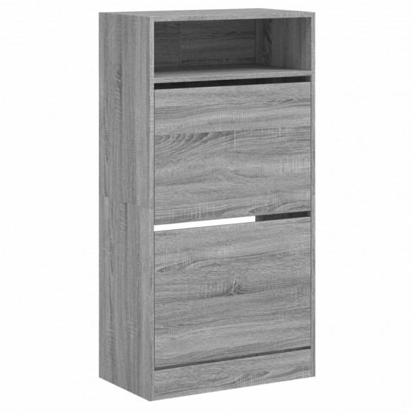 Armoire à chaussures Sonoma gris 60x34x116 cm Bois d'ingénierie