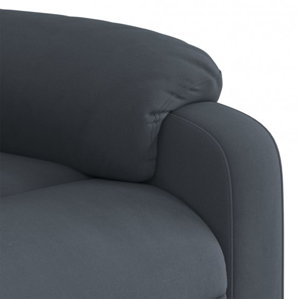 Fauteuil inclinable de massage électrique gris foncé velours