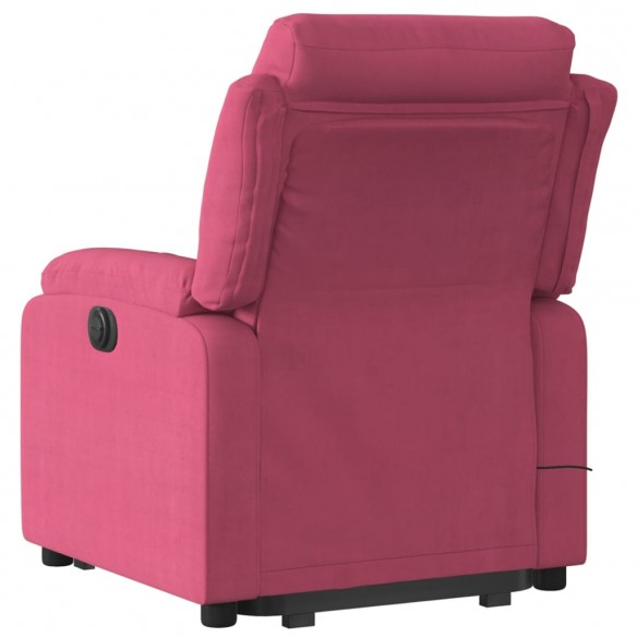 Fauteuil inclinable de massage électrique rouge bordeaux