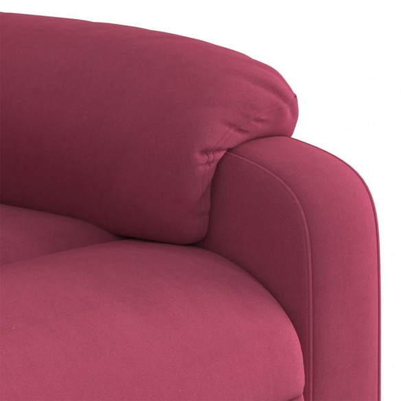 Fauteuil inclinable de massage électrique rouge bordeaux