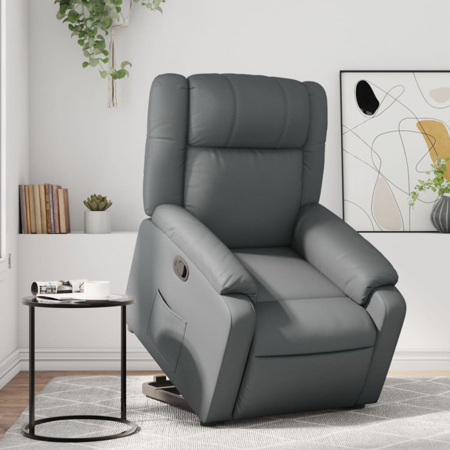 Fauteuil inclinable Gris Similicuir