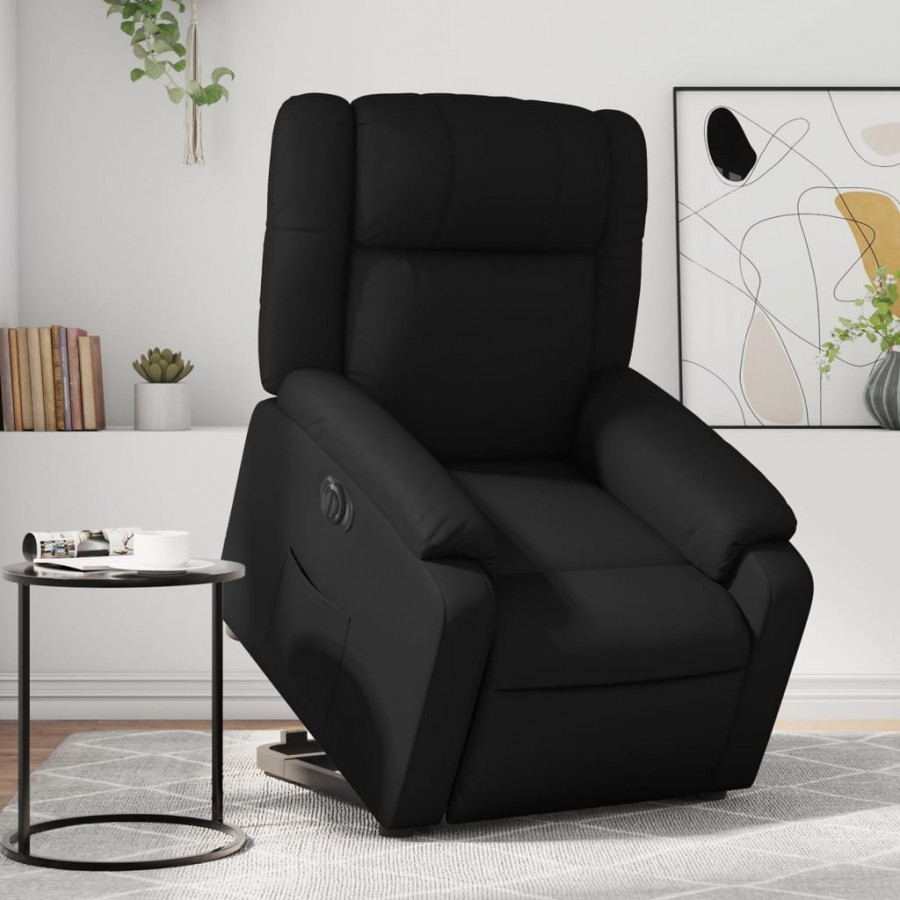 Fauteuil inclinable électrique noir similicuir