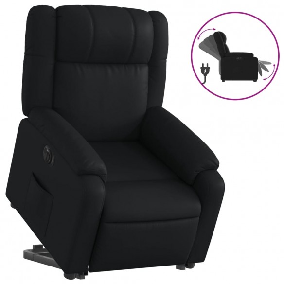 Fauteuil inclinable électrique noir similicuir