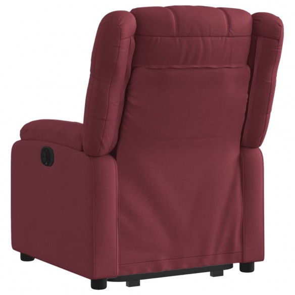 Fauteuil inclinable électrique rouge bordeaux tissu