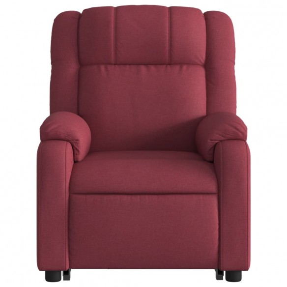 Fauteuil inclinable électrique rouge bordeaux tissu