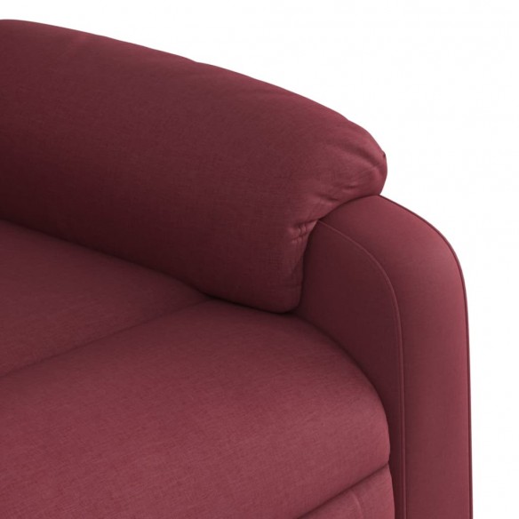 Fauteuil inclinable électrique rouge bordeaux tissu