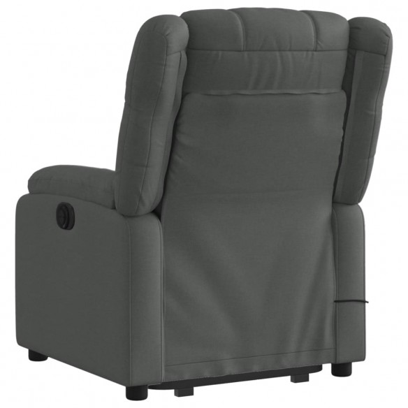 Fauteuil de massage inclinable Gris foncé Tissu