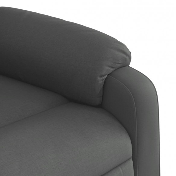 Fauteuil de massage inclinable Gris foncé Tissu