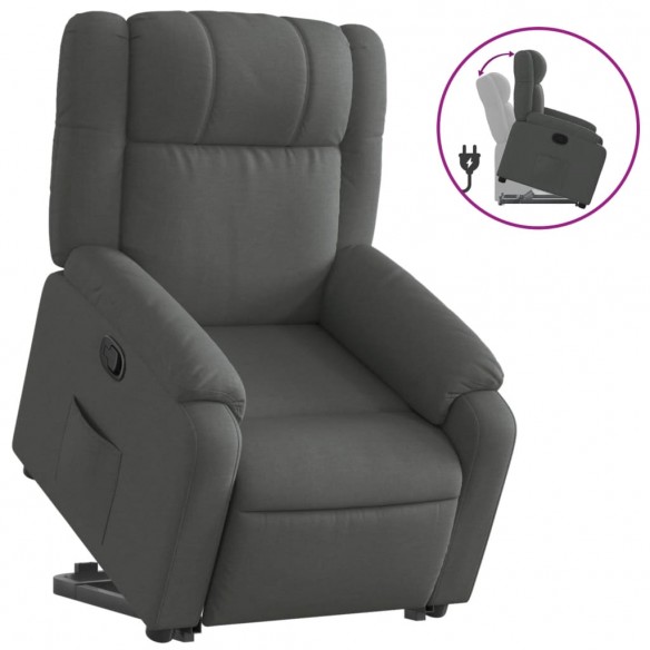 Fauteuil inclinable Gris foncé Tissu