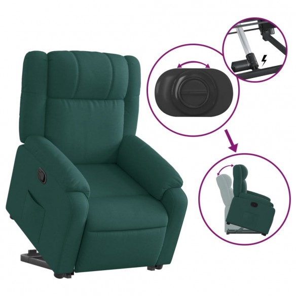 Fauteuil inclinable vert foncé tissu