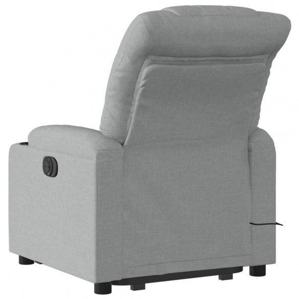 Fauteuil de massage inclinable Gris clair Tissu