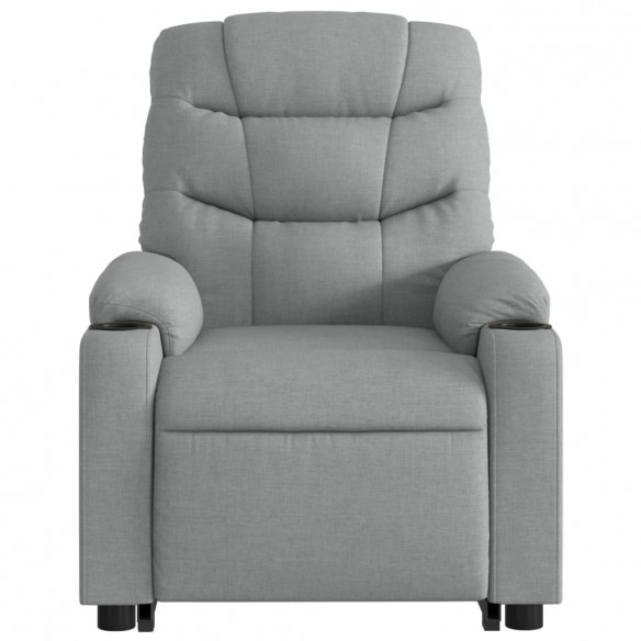 Fauteuil de massage inclinable Gris clair Tissu