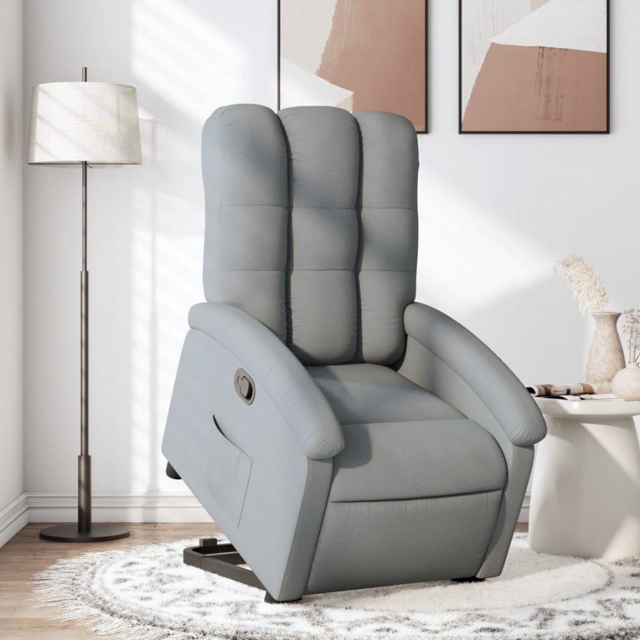 Fauteuil inclinable Gris clair Tissu