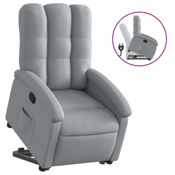 Fauteuil inclinable Gris clair Tissu