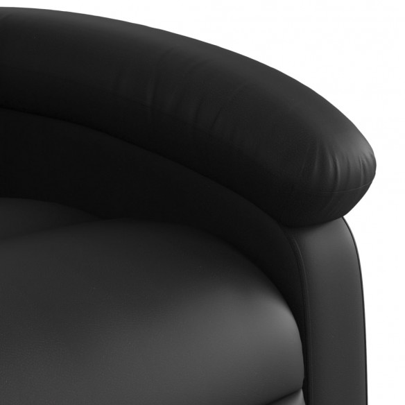 Fauteuil inclinable de massage électrique noir similicuir