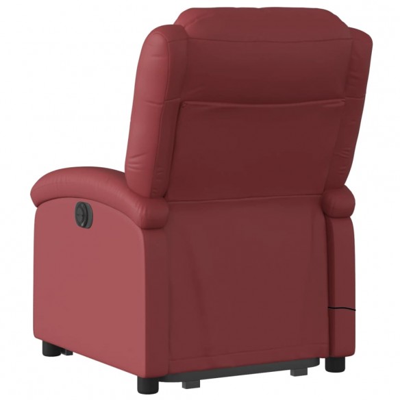 Fauteuil inclinable de massage électrique rouge bordeaux