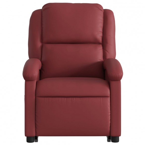 Fauteuil inclinable de massage électrique rouge bordeaux