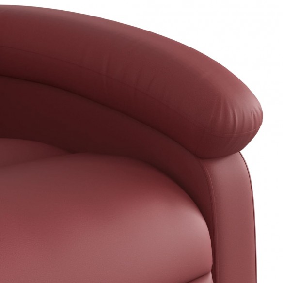 Fauteuil inclinable de massage électrique rouge bordeaux