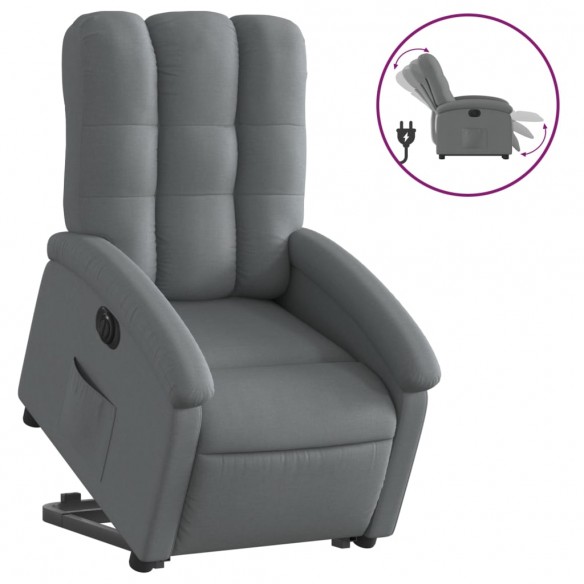 Fauteuil inclinable électrique gris foncé tissu