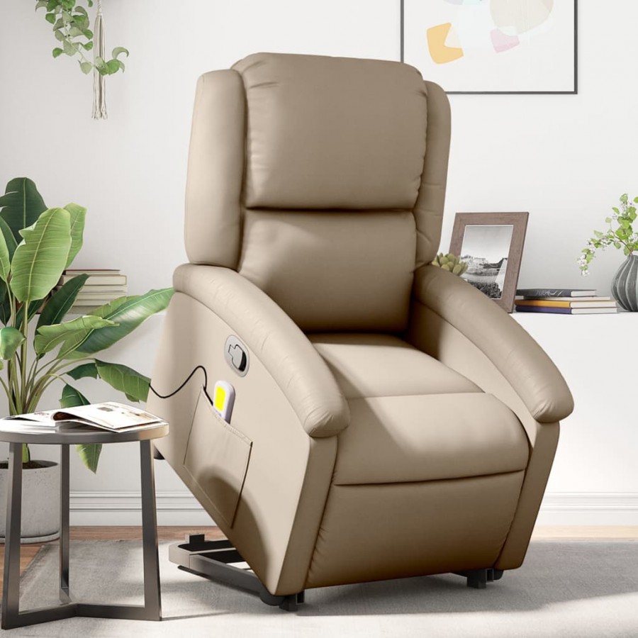 Fauteuil inclinable de massage Cappuccino Similicuir