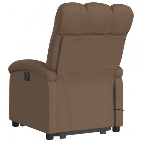 Fauteuil de massage inclinable Marron Tissu