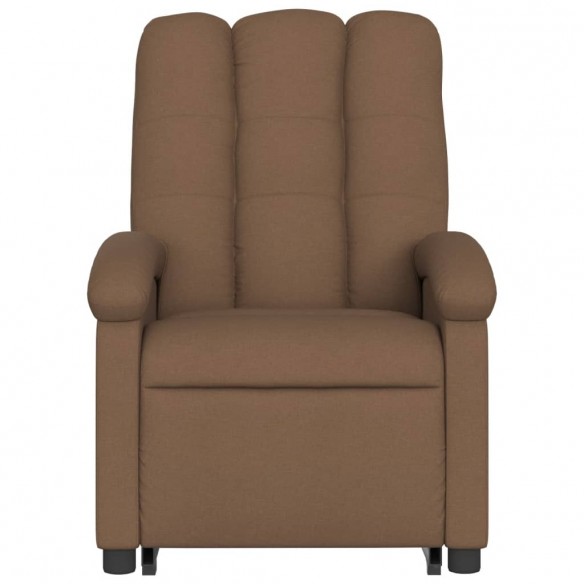 Fauteuil de massage inclinable Marron Tissu