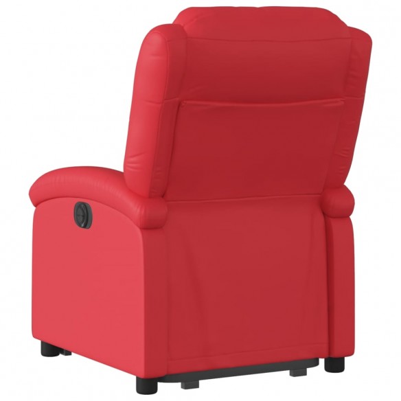 Fauteuil inclinable électrique rouge similicuir