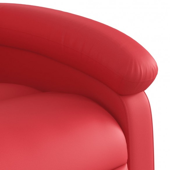 Fauteuil inclinable électrique rouge similicuir