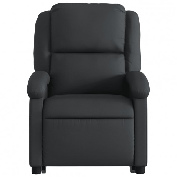 Fauteuil inclinable de massage noir cuir véritable