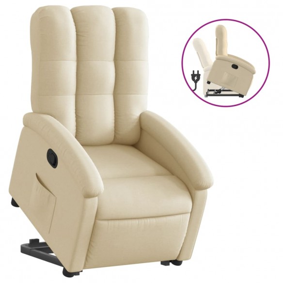 Fauteuil inclinable Crème Tissu