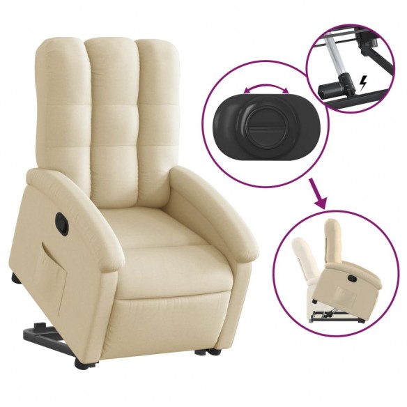 Fauteuil inclinable Crème Tissu