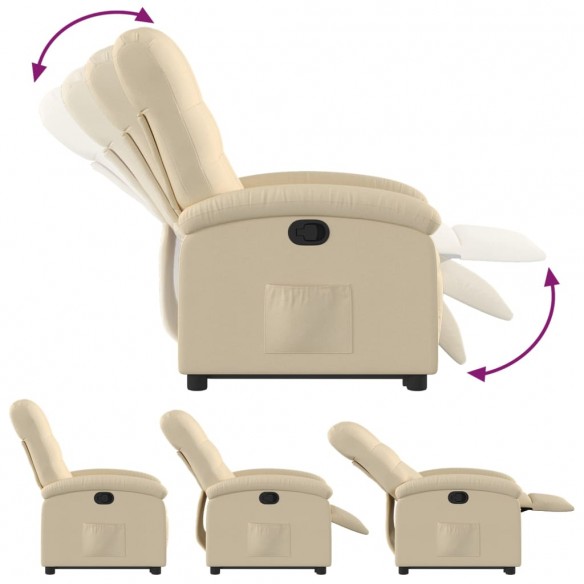 Fauteuil inclinable Crème Tissu