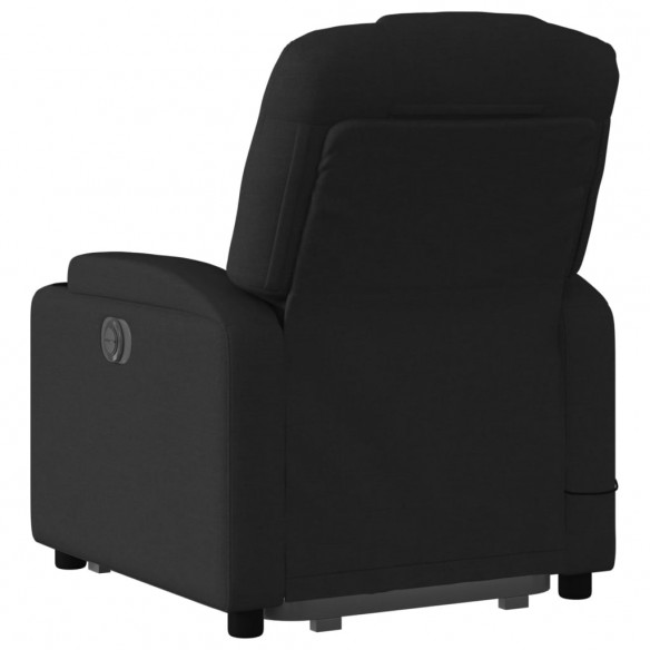 Fauteuil inclinable de massage électrique Noir Tissu