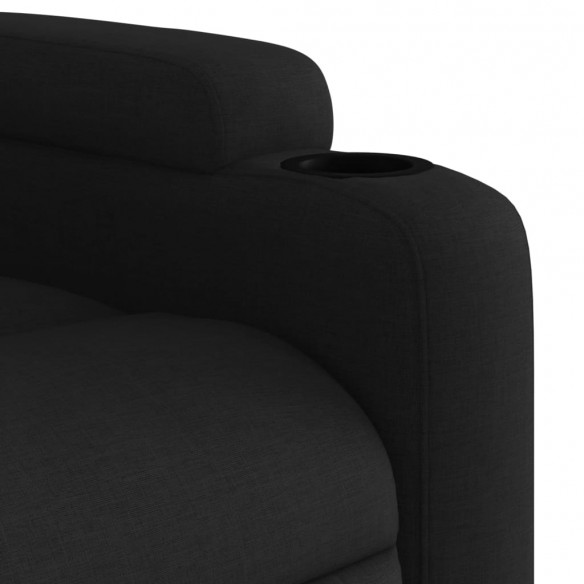 Fauteuil inclinable de massage électrique Noir Tissu