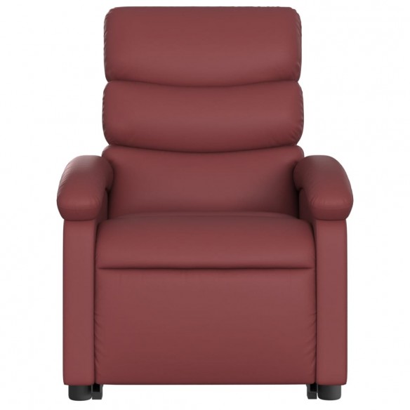 Fauteuil inclinable de massage électrique rouge bordeaux