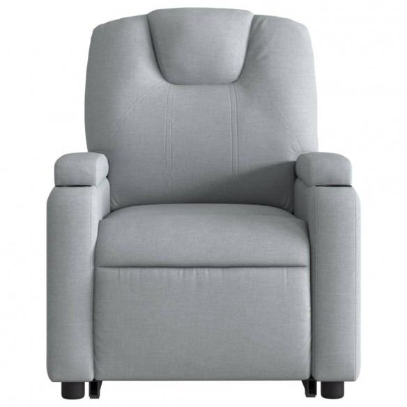 Fauteuil de massage inclinable Gris clair Tissu