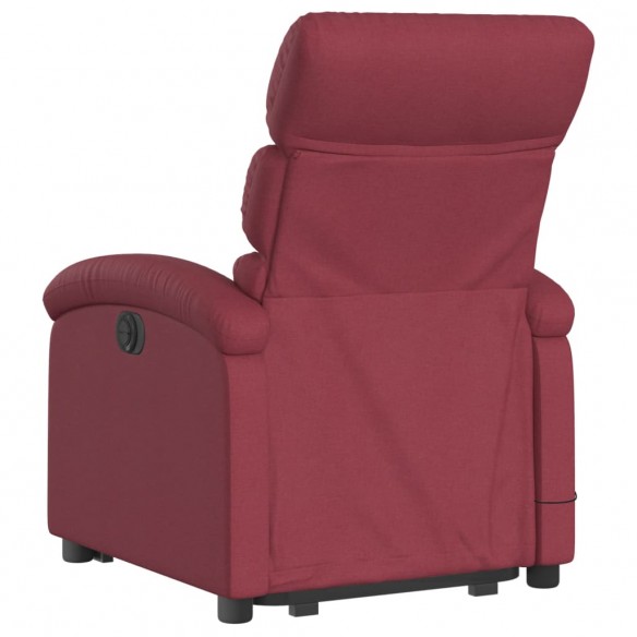 Fauteuil inclinable de massage Rouge bordeaux Tissu