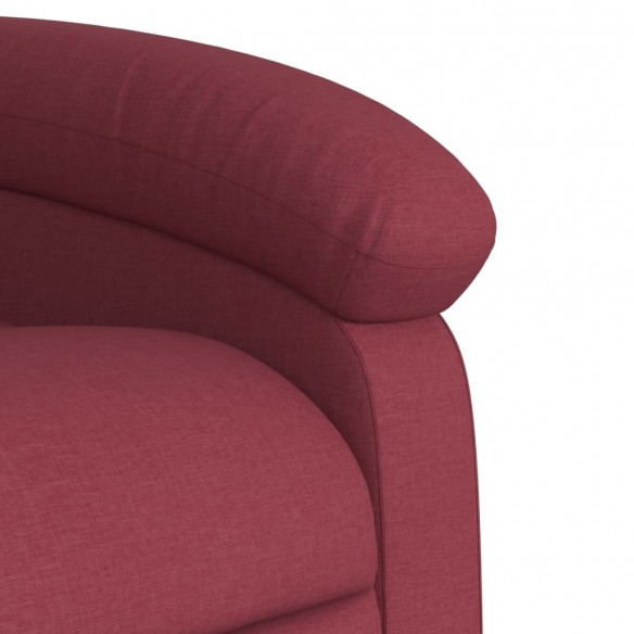 Fauteuil inclinable de massage Rouge bordeaux Tissu