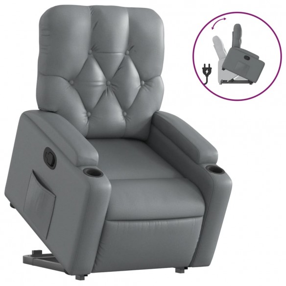 Fauteuil inclinable Gris Similicuir