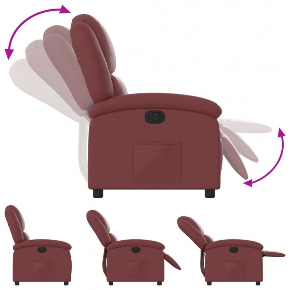 Fauteuil inclinable Rouge bordeaux Similicuir