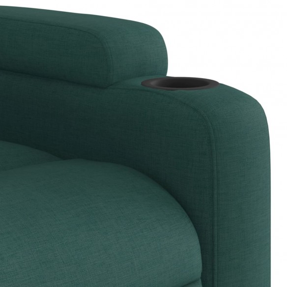 Fauteuil inclinable électrique vert foncé tissu